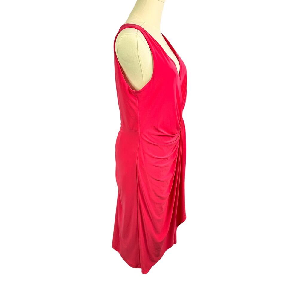 Adrianna Papell NWT pink Women's Sleeveless Draped Sheath Dress size 10 - Picture 5 of 8